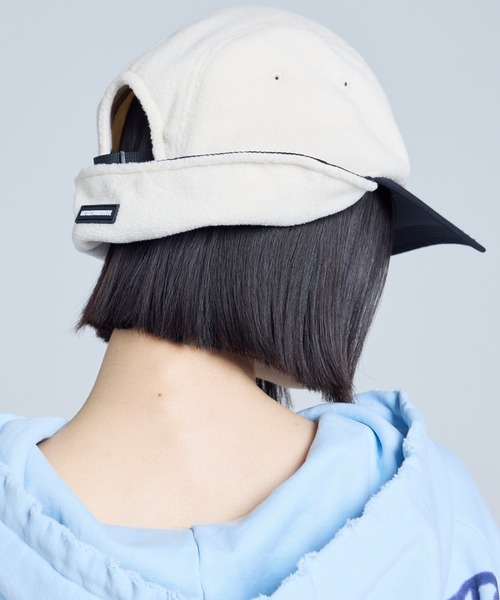 Little sunny bite(リトルサニーバイト)の「littlesunnybite/リトルサニーバイト/fleece cap(キャップ・レディース・アイボリー/グレー/オレンジ・F)」の5枚目の写真