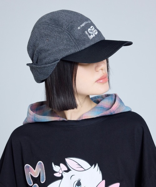Little sunny bite(リトルサニーバイト)の「littlesunnybite/リトルサニーバイト/fleece cap(キャップ・レディース・アイボリー/グレー/オレンジ・F)」の6枚目の写真