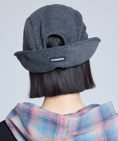 Little sunny bite(リトルサニーバイト)の「littlesunnybite/リトルサニーバイト/fleece cap(キャップ・レディース・アイボリー/グレー/オレンジ・F)」の7枚目の写真