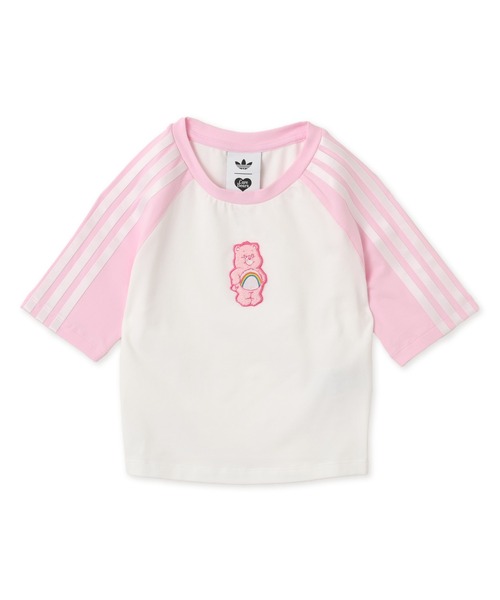 adidas(アディダス)の「adidas CARE BEARS BABY TEE / アディダス ケアベア ベビー Tシャツ(Tシャツ/カットソー・レディース・ホワイト×ピンク・L/M/S)」の5枚目の写真