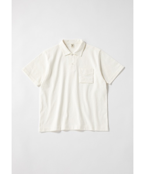 Jackman(ジャックマン)の「Dotsume Pocket Polo(Tシャツ/カットソー・メンズ・オフホワイト/ブラック・MEDIUM/LARGE)」の2枚目の写真