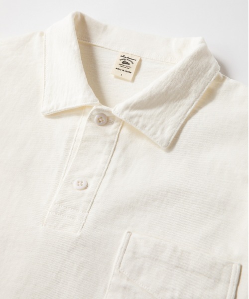 Jackman(ジャックマン)の「Dotsume Pocket Polo(Tシャツ/カットソー・メンズ・オフホワイト/ブラック・MEDIUM/LARGE)」の4枚目の写真