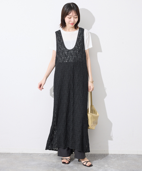 SLOBE IENA(スローブイエナ)の「レースノースリーブ 2WAY ワンピース(ワンピース・レディース・ブラック/ボルドー・FREE)」の14枚目の写真
