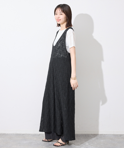 SLOBE IENA(スローブイエナ)の「レースノースリーブ 2WAY ワンピース(ワンピース・レディース・ブラック/ボルドー・FREE)」の15枚目の写真