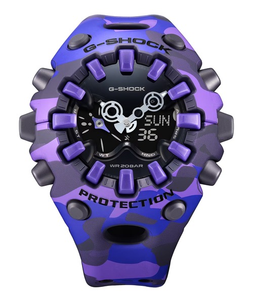 G-SHOCK(ジーショック)の「G-SHOCK/ジーショック 腕時計 "BOLD CAMO SERIES COLOR CAMO" GA-V01CMG-6AJF(アナログ腕時計・メンズ・パープル系その他・FREE)」の6枚目の写真