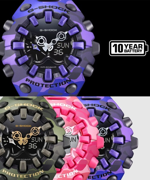G-SHOCK(ジーショック)の「G-SHOCK/ジーショック 腕時計 "BOLD CAMO SERIES COLOR CAMO" GA-V01CMG-6AJF(アナログ腕時計・メンズ・パープル系その他・FREE)」の12枚目の写真