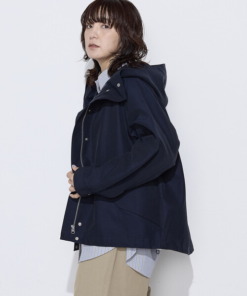 COMME CA Wardrobe(コムサワードローブ)の「〔 +サイズ 〕 キュプラ綿グログラン マウンテンパーカ(マウンテンパーカー・レディース・ネイビー/カーキ/ホワイト系その他・13号)」の10枚目の写真