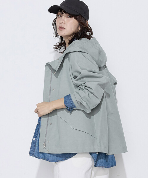 COMME CA Wardrobe(コムサワードローブ)の「〔 +サイズ 〕 キュプラ綿グログラン マウンテンパーカ(マウンテンパーカー・レディース・ネイビー/カーキ/ホワイト系その他・13号)」の16枚目の写真