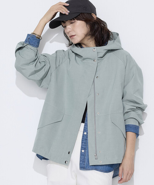 COMME CA Wardrobe(コムサワードローブ)の「〔 +サイズ 〕 キュプラ綿グログラン マウンテンパーカ(マウンテンパーカー・レディース・ネイビー/カーキ/ホワイト系その他・13号)」の17枚目の写真