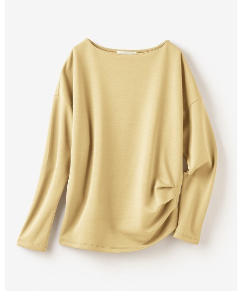 DoCLASSE（ ドゥクラッセ）の「シルキーダンボール・ボートネック（Tシャツ/カットソー・レディース・グレー/イエロー/トップグレー/ダークネイビー・LL/3L/S/M/L/XL/XXL）」の12枚目の写真