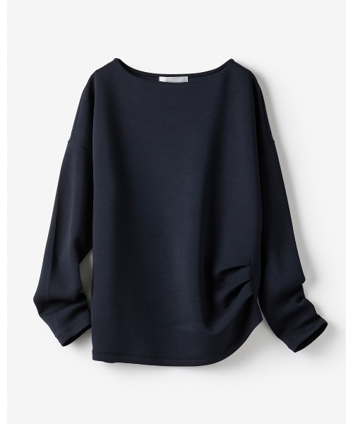 DoCLASSE（ ドゥクラッセ）の「シルキーダンボール・ボートネック（Tシャツ/カットソー・レディース・グレー/イエロー/トップグレー/ダークネイビー・LL/3L/S/M/L/XL/XXL）」の16枚目の写真