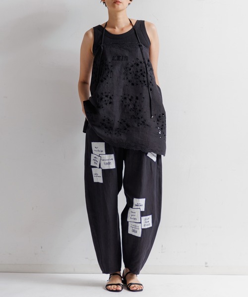 LEIN(リーン)の「コットンリネン切り抜き刺繍2WAYキャミソール(その他トップス・レディース・オフホワイト/ブラック・FREE)」の8枚目の写真