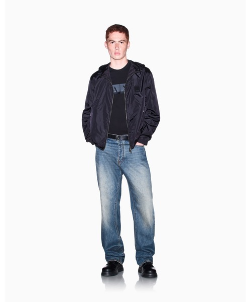 ARMANI EXCHANGE(アルマーニエクスチェンジ)の「【A|X アルマーニ エクスチェンジ】ボックスロゴ スリムフィット 半袖クルーネックTシャツ/SLIM(Tシャツ/カットソー・メンズ・ブラック・LARGE/MEDIUM/SMALL/X-LARGE/X-SMALL/XX-LARGE)」の5枚目の写真