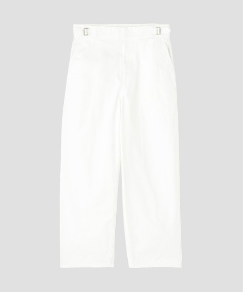Y(ワイ)の「Y / ORGANIC COTTON CHINO ADJUSTER TROUSERS(その他パンツ・メンズ・ネイビー/ホワイト・SMALL)」の2枚目の写真