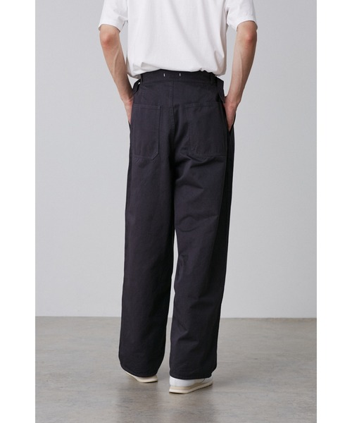 Y(ワイ)の「Y / ORGANIC COTTON CHINO ADJUSTER TROUSERS(その他パンツ・メンズ・ネイビー/ホワイト・SMALL)」の6枚目の写真