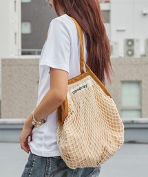 Chick | Mesh Layered Tote Bag / メッシュ レイヤード トートバッグ 網 透かし編み ナチュラル カジュアル レディース 2026年 夏 夏服(トートバッグ)