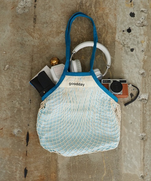 Chick(チック)の「Mesh Layered Tote Bag / メッシュ レイヤード トートバッグ 網 透かし編み ナチュラル カジュアル レディース 2026年 夏 夏服(トートバッグ・レディース・ブラウン/レッド/ブルー/ミント・FREE)」の4枚目の写真