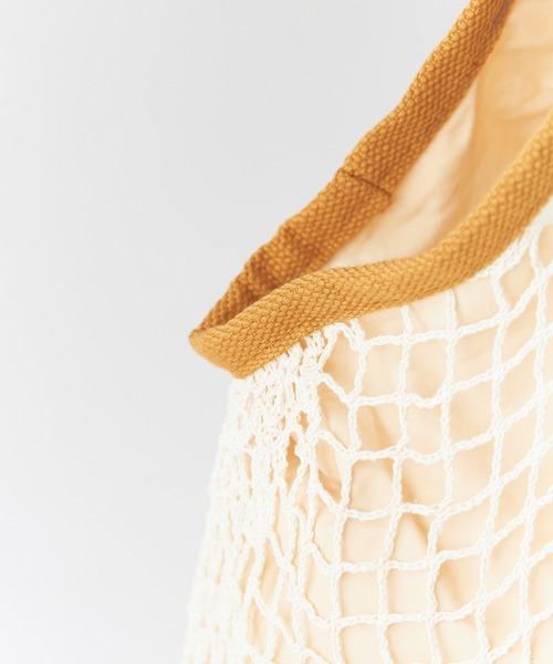 Chick(チック)の「Mesh Layered Tote Bag / メッシュ レイヤード トートバッグ 網 透かし編み ナチュラル カジュアル レディース 2026年 夏 夏服(トートバッグ・レディース・ブラウン/レッド/ブルー/ミント・FREE)」の13枚目の写真