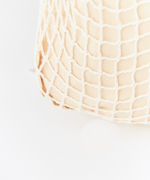 Chick(チック)の「Mesh Layered Tote Bag / メッシュ レイヤード トートバッグ 網 透かし編み ナチュラル カジュアル レディース 2026年 夏 夏服(トートバッグ・レディース・ブラウン/レッド/ブルー/ミント・FREE)」の11枚目の写真