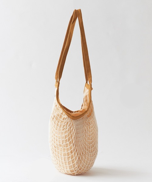 Chick(チック)の「Mesh Layered Tote Bag / メッシュ レイヤード トートバッグ 網 透かし編み ナチュラル カジュアル レディース 2026年 夏 夏服(トートバッグ・レディース・ブラウン/レッド/ブルー/ミント・FREE)」の7枚目の写真