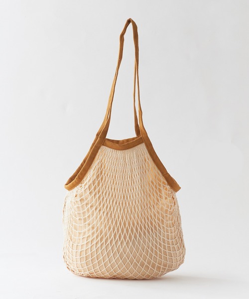 Chick(チック)の「Mesh Layered Tote Bag / メッシュ レイヤード トートバッグ 網 透かし編み ナチュラル カジュアル レディース 2026年 夏 夏服(トートバッグ・レディース・ブラウン/レッド/ブルー/ミント・FREE)」の6枚目の写真