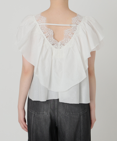 IENA LA BOUCLE(イエナラブークル)の「《追加》IENA LA BOUCLE レース Vネックブラウス(シャツ/ブラウス・レディース・ホワイト・FREE)」の14枚目の写真