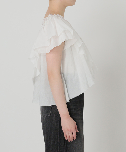 IENA LA BOUCLE(イエナラブークル)の「《追加》IENA LA BOUCLE レース Vネックブラウス(シャツ/ブラウス・レディース・ホワイト・FREE)」の15枚目の写真