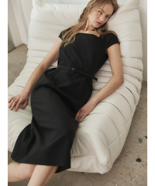 LETQSTUDIO(レチケットスタジオ)の「ワイドスクエアネックドレス、ブラック(ワンピース・レディース・その他・SMALL/MEDIUM)」の3枚目の写真