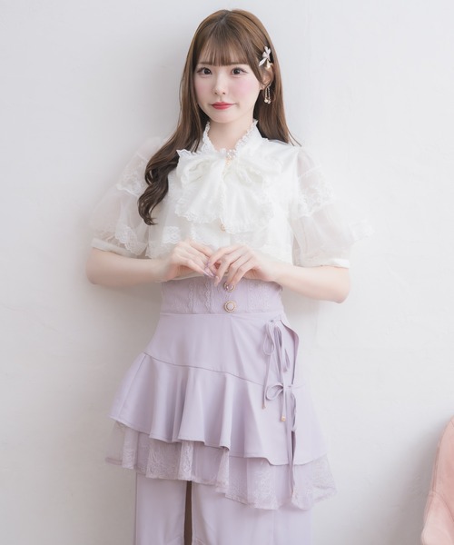 couture BY ROJITA(クチュールバイロジータ)の「ケープフリルブラウス(シャツ/ブラウス・レディース・ホワイト/ブルー/マルチ・FREE)」の20枚目の写真