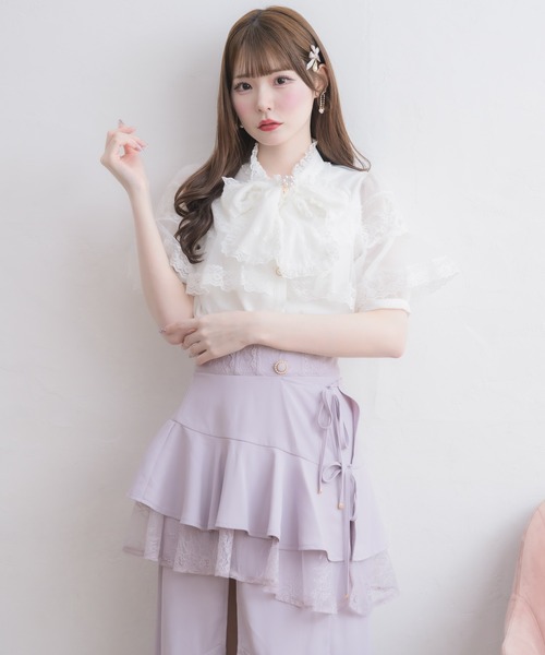couture BY ROJITA(クチュールバイロジータ)の「ケープフリルブラウス(シャツ/ブラウス・レディース・ホワイト/ブルー/マルチ・FREE)」の22枚目の写真