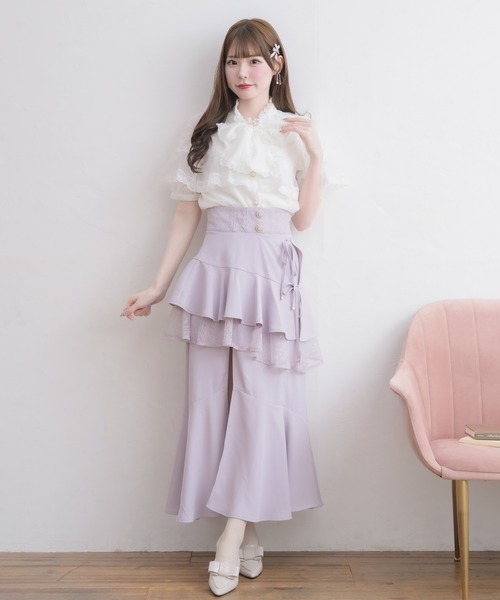 couture BY ROJITA(クチュールバイロジータ)の「ケープフリルブラウス(シャツ/ブラウス・レディース・ホワイト/ブルー/マルチ・FREE)」の11枚目の写真