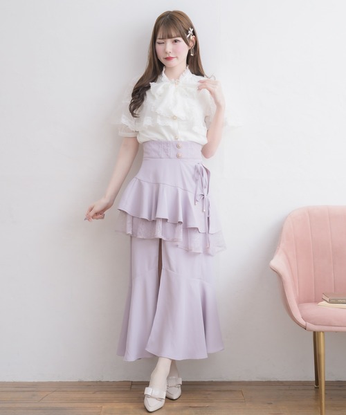 couture BY ROJITA(クチュールバイロジータ)の「ケープフリルブラウス(シャツ/ブラウス・レディース・ホワイト/ブルー/マルチ・FREE)」の10枚目の写真