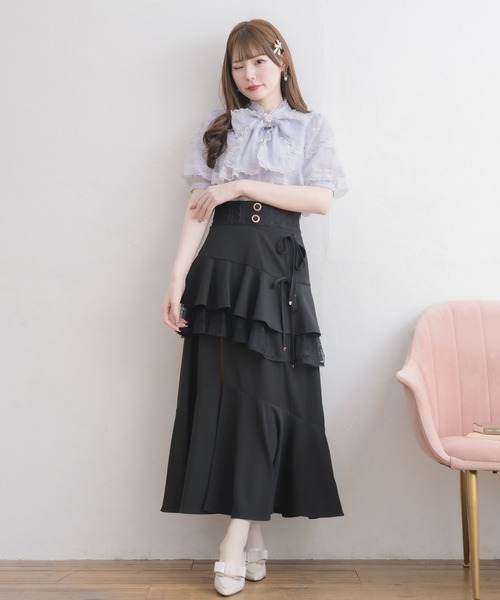 couture BY ROJITA(クチュールバイロジータ)の「ケープフリルブラウス(シャツ/ブラウス・レディース・ホワイト/ブルー/マルチ・FREE)」の17枚目の写真