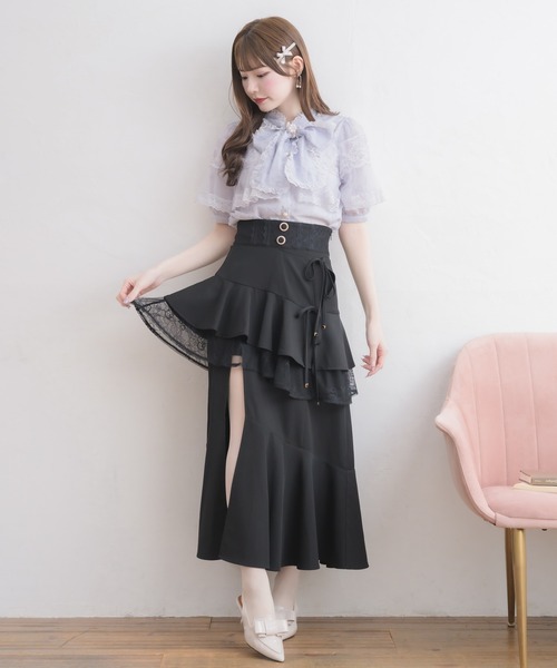 couture BY ROJITA(クチュールバイロジータ)の「ケープフリルブラウス(シャツ/ブラウス・レディース・ホワイト/ブルー/マルチ・FREE)」の19枚目の写真