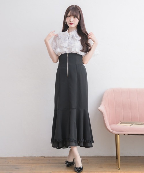 couture BY ROJITA(クチュールバイロジータ)の「ケープフリルブラウス(シャツ/ブラウス・レディース・ホワイト/ブルー/マルチ・FREE)」の12枚目の写真