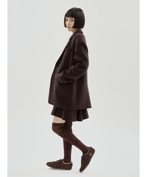 emmi（エミ）の「3wayウールジャケット【セットアップ対応】（ブルゾン・レディース・ベージュ/ブラウン・0/1）」の11枚目の写真