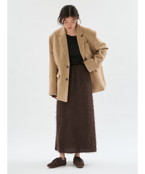 emmi（エミ）の「3wayウールジャケット【セットアップ対応】（ブルゾン・レディース・ベージュ/ブラウン・0/1）」の18枚目の写真