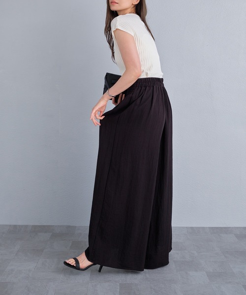 murea(ミュレア)の「ウエストピンタックギャザールーズワイドパンツ(その他パンツ・レディース・ブラウン/アイボリー/ブラック・FREE)」の8枚目の写真