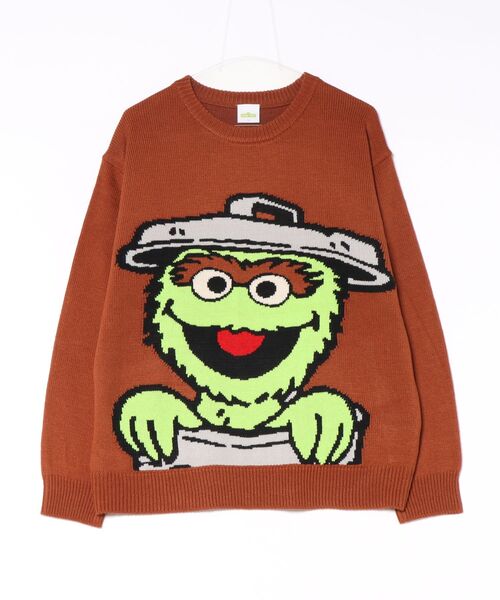 SESAME STREET（セサミストリート）の「【SESAME STREET/セサミストリート】アソートニット（ニット/セーター・レディース・ブラウン/グリーン/ブルー/レッド/ネイビー/オフホワイト・LARGE/MEDIUM/X-LARGE）」の3枚目の写真
