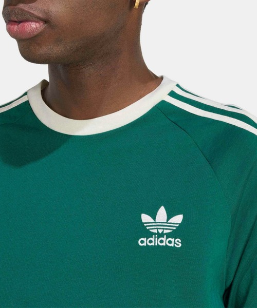 adidas(アディダス)の「アディカラー クラシックス スリーストライプス Tシャツ / アディダスオリジナルス adidas Originals(Tシャツ/カットソー・メンズ・グリーン系その他5・LARGE/3XL/MEDIUM/SMALL/X-SMALL/X-LARGE/XX-LARGE)」の5枚目の写真