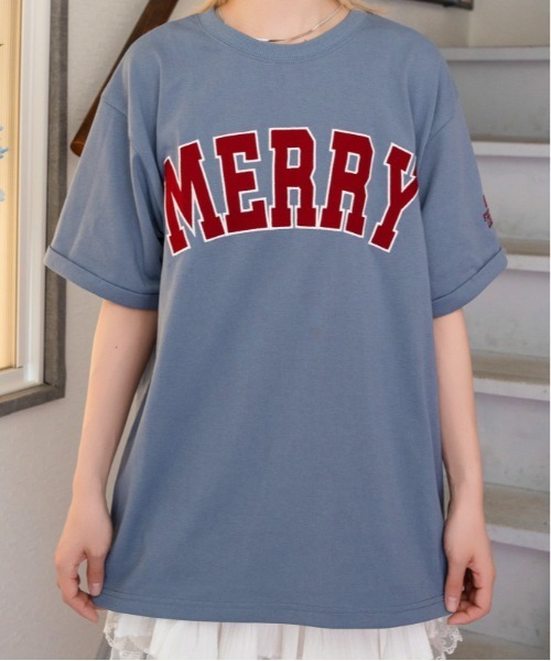 GORGE(ゴージ)の「《ツイルアップリケ・ロールアップスリーブ》カレッジロゴTシャツ/カジュアル×ストリート/春夏秋/全3色(Tシャツ/カットソー・レディース・ネイビー/サックスブルー/杢グレー・F)」の17枚目の写真