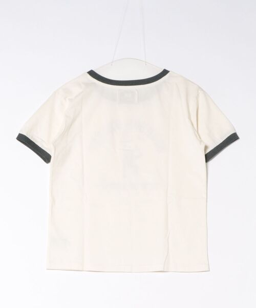 EDWIN(エドウィン)の「EDWIN LADIES リンガーTシャツ 【半袖】(Tシャツ/カットソー・レディース・ブラウン/ブルー/ホワイト・SMALL/MEDIUM)」の4枚目の写真