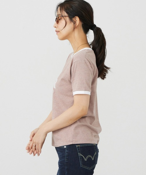 EDWIN(エドウィン)の「EDWIN LADIES リンガーTシャツ 【半袖】(Tシャツ/カットソー・レディース・ブラウン/ブルー/ホワイト・SMALL/MEDIUM)」の18枚目の写真