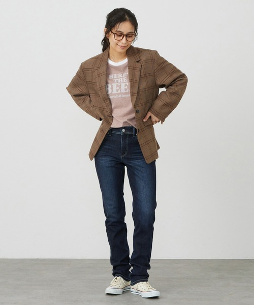 EDWIN(エドウィン)の「EDWIN LADIES リンガーTシャツ 【半袖】(Tシャツ/カットソー・レディース・ブラウン/ブルー/ホワイト・SMALL/MEDIUM)」の11枚目の写真