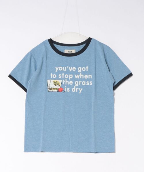 EDWIN(エドウィン)の「EDWIN LADIES リンガーTシャツ 【半袖】(Tシャツ/カットソー・レディース・ブラウン/ブルー/ホワイト・SMALL/MEDIUM)」の16枚目の写真