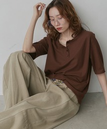 ベーシック ヘンリーネック Tシャツ
