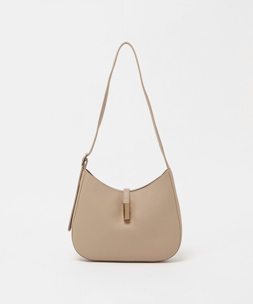 A DAY IN THE LIFE UNITED ARROWS(アデイインザライフユナイテッドアローズ)の「レザーライク ラウンドショルダーバッグ<A DAY IN THE LIFE>(ショルダーバッグ・レディース・ダークブラウン/ナチュラル/ブラック・FREE)」の3枚目の写真