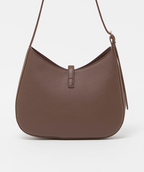 A DAY IN THE LIFE UNITED ARROWS(アデイインザライフユナイテッドアローズ)の「レザーライク ラウンドショルダーバッグ<A DAY IN THE LIFE>(ショルダーバッグ・レディース・ダークブラウン/ナチュラル/ブラック・FREE)」の6枚目の写真