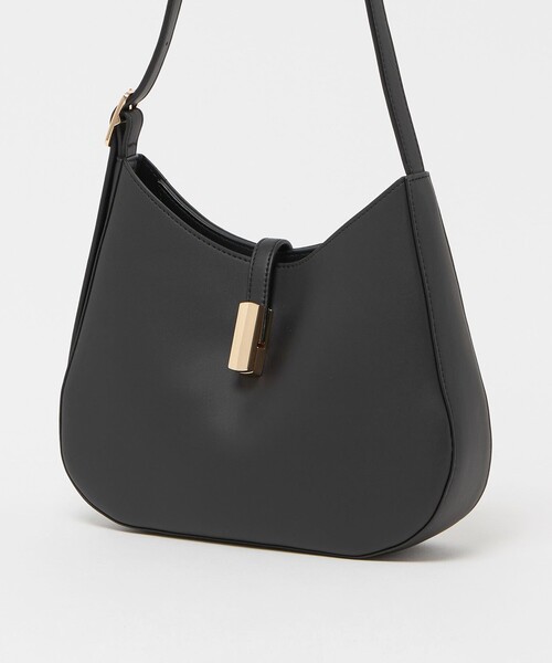 A DAY IN THE LIFE UNITED ARROWS(アデイインザライフユナイテッドアローズ)の「レザーライク ラウンドショルダーバッグ<A DAY IN THE LIFE>(ショルダーバッグ・レディース・ダークブラウン/ナチュラル/ブラック・FREE)」の15枚目の写真