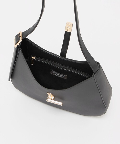 A DAY IN THE LIFE UNITED ARROWS(アデイインザライフユナイテッドアローズ)の「レザーライク ラウンドショルダーバッグ<A DAY IN THE LIFE>(ショルダーバッグ・レディース・ダークブラウン/ナチュラル/ブラック・FREE)」の17枚目の写真
